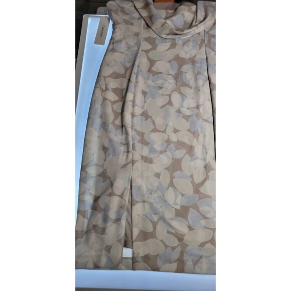 CALVIN KLEIN BEIGE FLORAL DRESS SIZE 14 - Picture 14 of 16